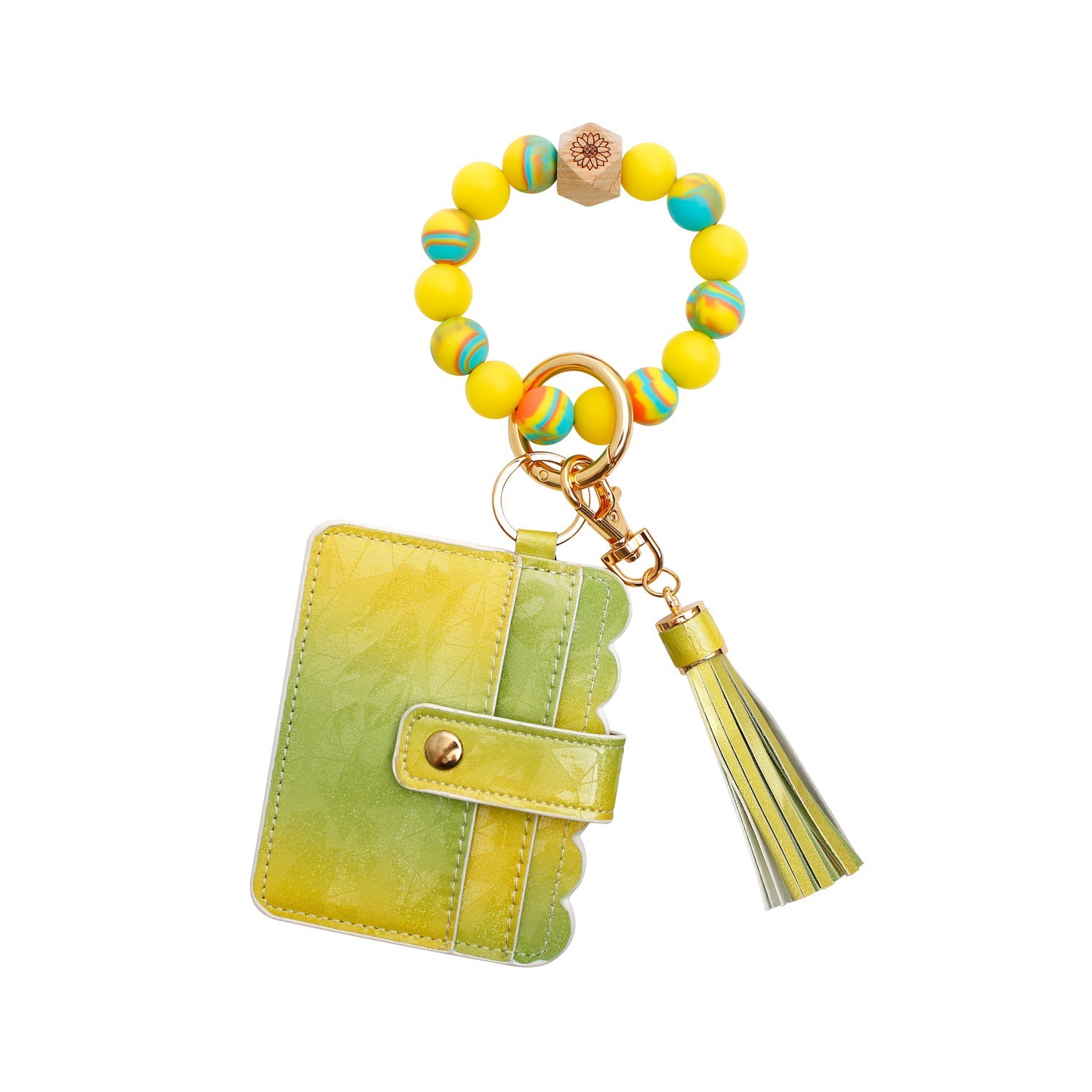 Wholesale Keychain Silicone Luminous Fluorescent Card Holder Wrist Keychain